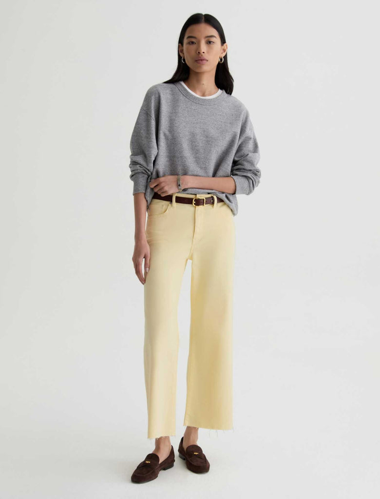 Saige Wide Leg Crop - Sunlight Yellow