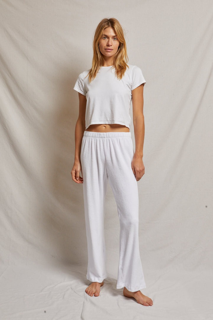 Katie Loop Terry Pant - White