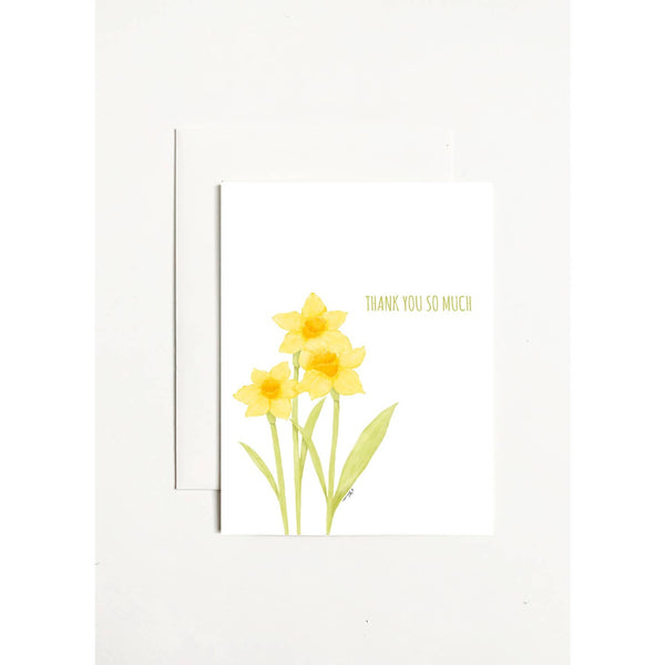 Thank You So Much Daffodils Card