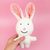 Small Bunny Plush Dog Toy