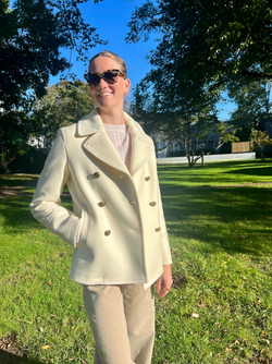 Ivory Short Peacoat