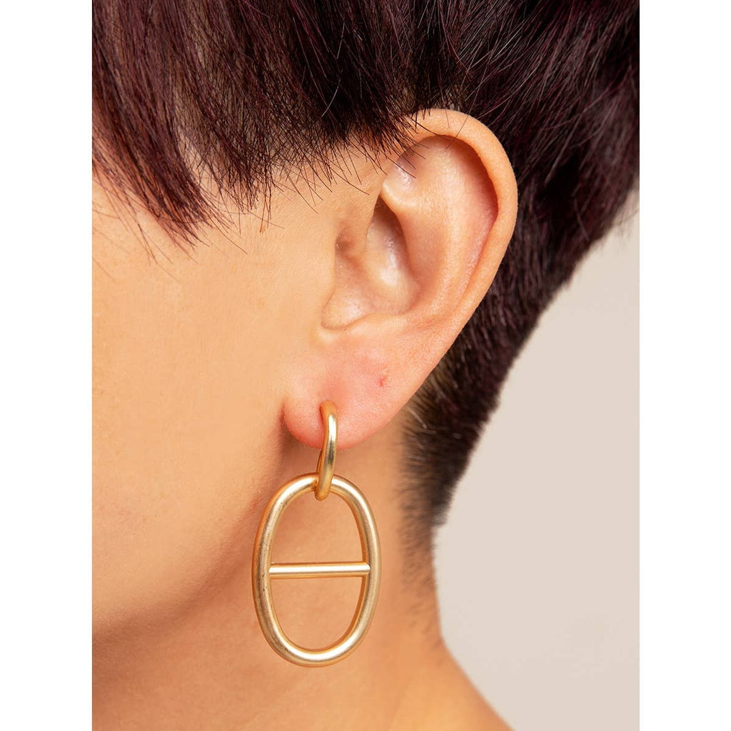 Mariner Link Drop Earring - Gold