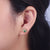 Emerald Marquise Cluster Flower Stud