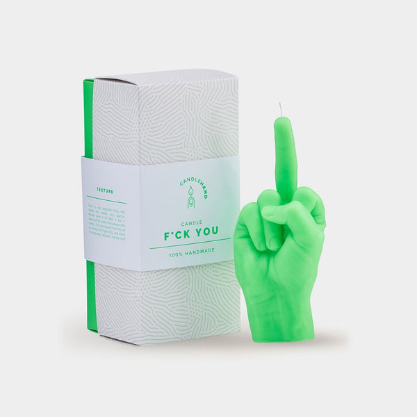 Middle Finger Candle - Neon Green