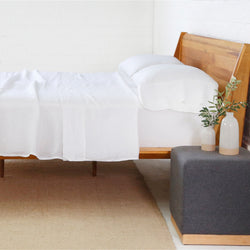 White Linen Sheet Set - Twin