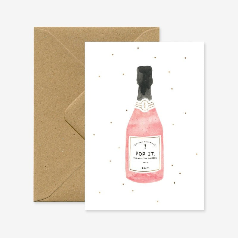 Champagne Birthday Card