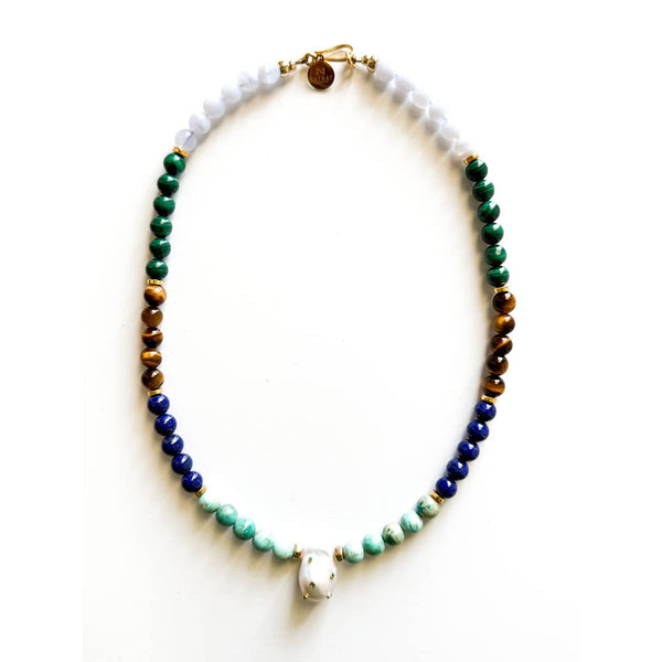 Matild Pearl & Gemstone Necklace