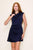 Halden Draped Mini Dress - Navy