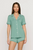 Gisele Relaxed Short PJ Set - Seagrass/White