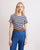 Teofila Striped T-Shirt - Navy/Ecru