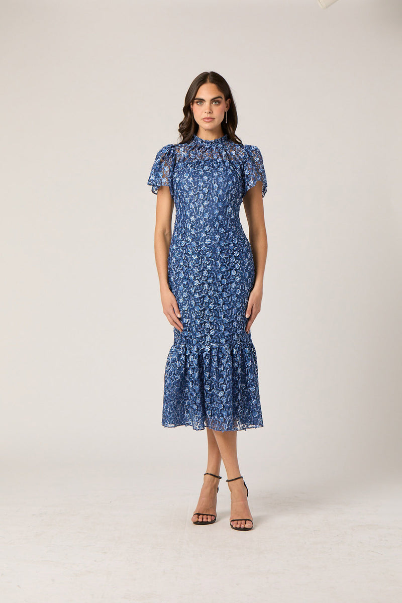 Midnight Martine Dress - Indigo/Ivory/Navy