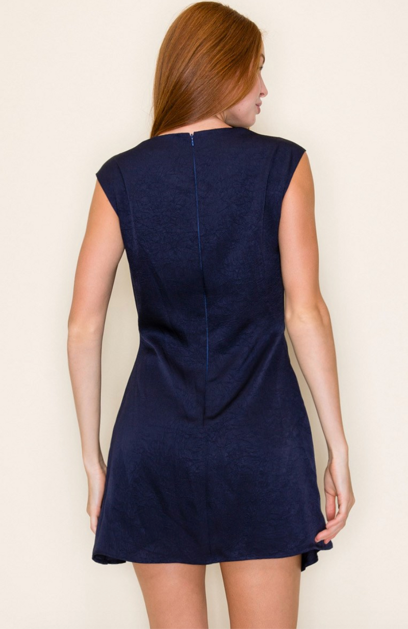 Halden Draped Mini Dress - Navy