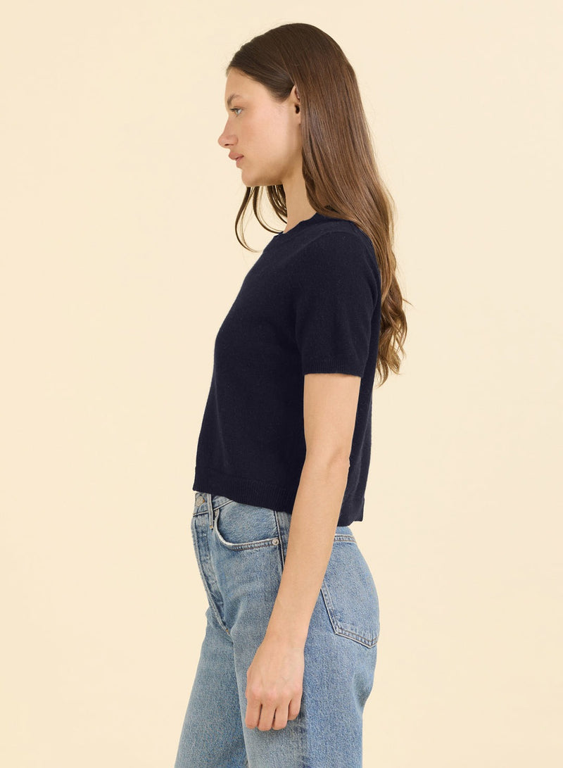 Kadri Cashmere Tee - Navy
