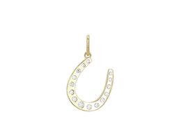 Diamond Horseshoe Charm