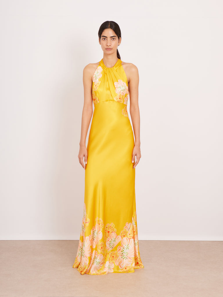 Saloni Cozette Long Dress - Marigold Meadow