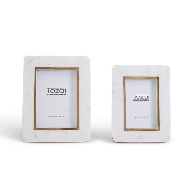 Hoxton White Marble Picture Frame - 5x7