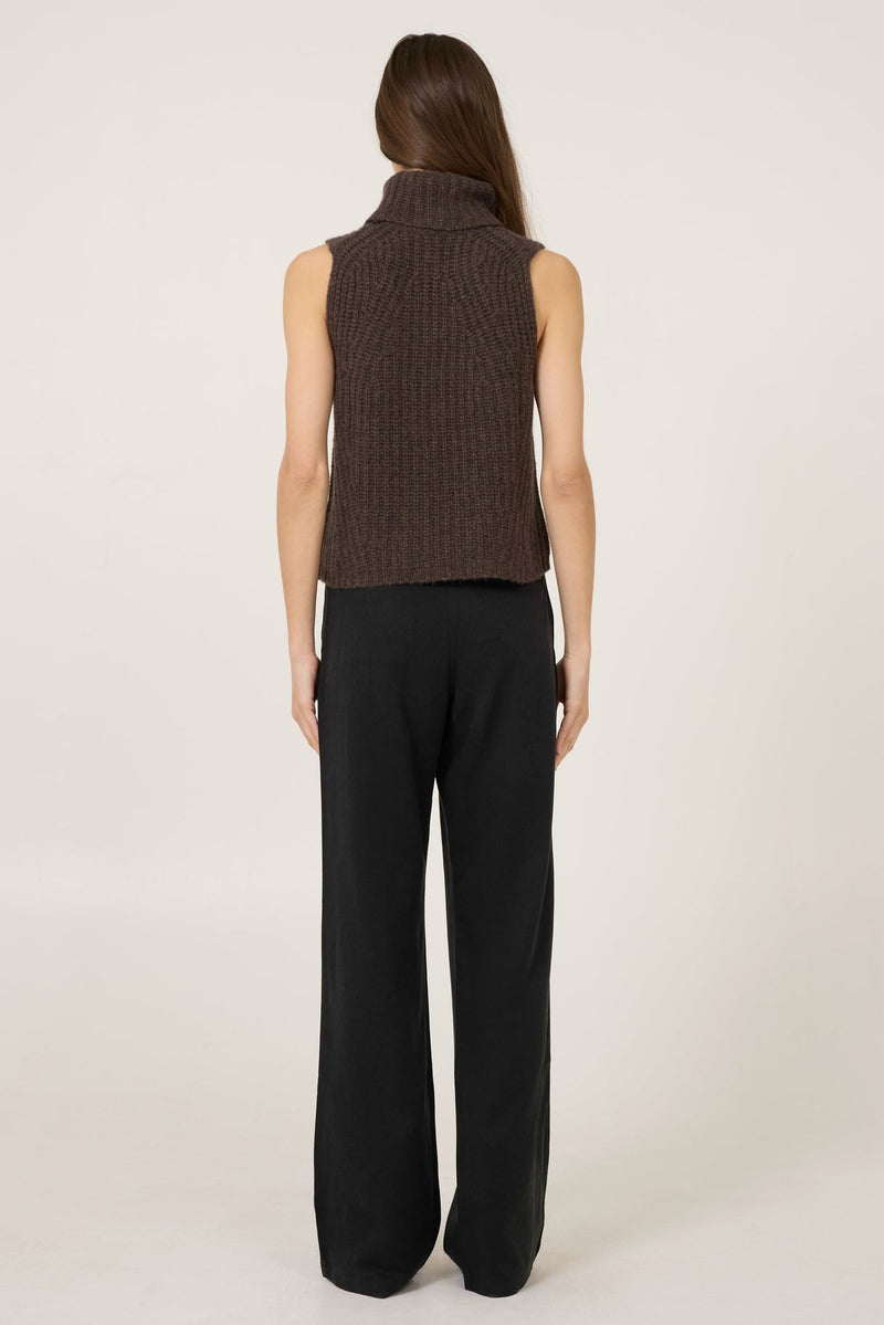 Polly Cashmere Vest - Coffee