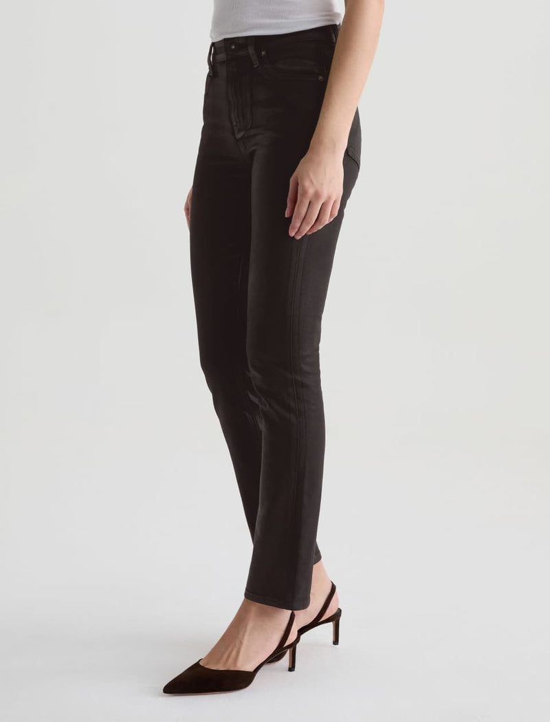 Mari Slim Straight - Leatherette Super Black