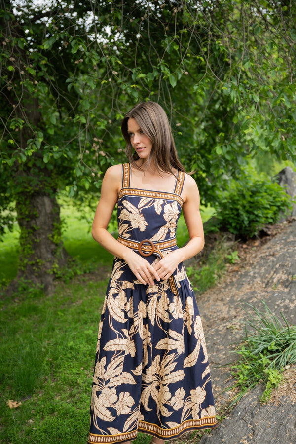 Kora Dress - Navy Khaki
