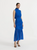 Saloni Fleur Ruffle Dress - Cobalt Blue