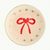 Red Bow & Gold Heart Round Trinket Tray