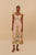 Pink Botanical Beauty Laces Cup Midi Dress