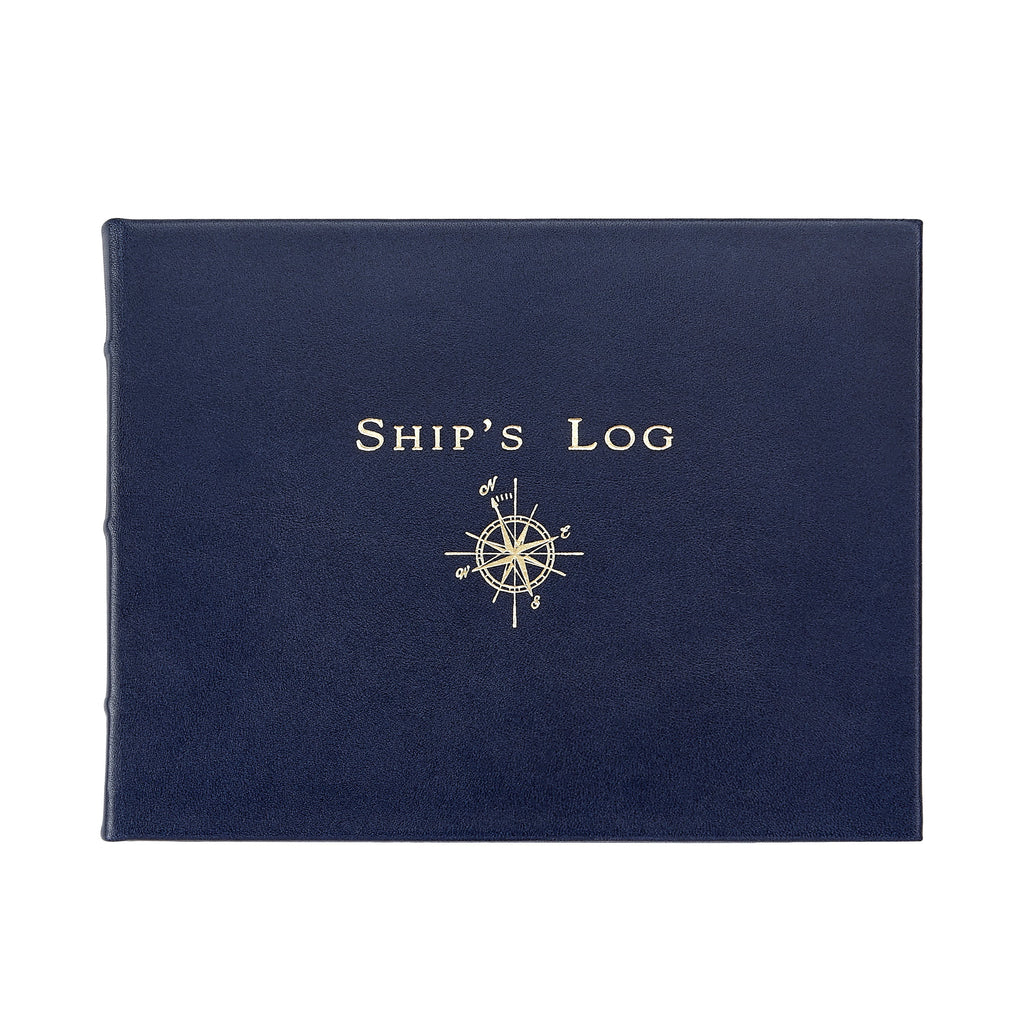Leather Ship's Log - Blue