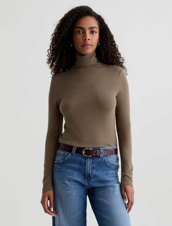 AG Jeans Chels Turtleneck - Taupe Grey