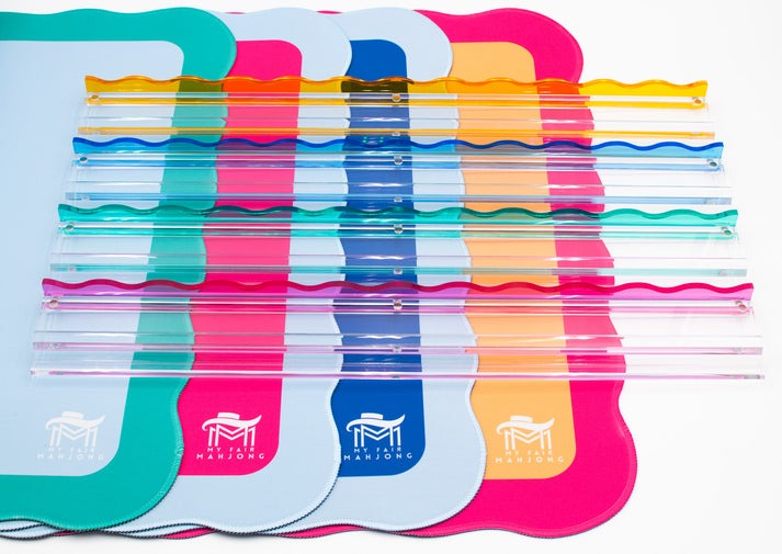 Wavy Acrylic Mahjong Rack Set