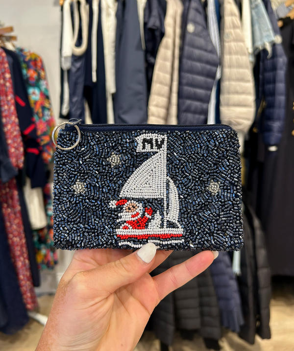 Sailboat Santa Coin Purse