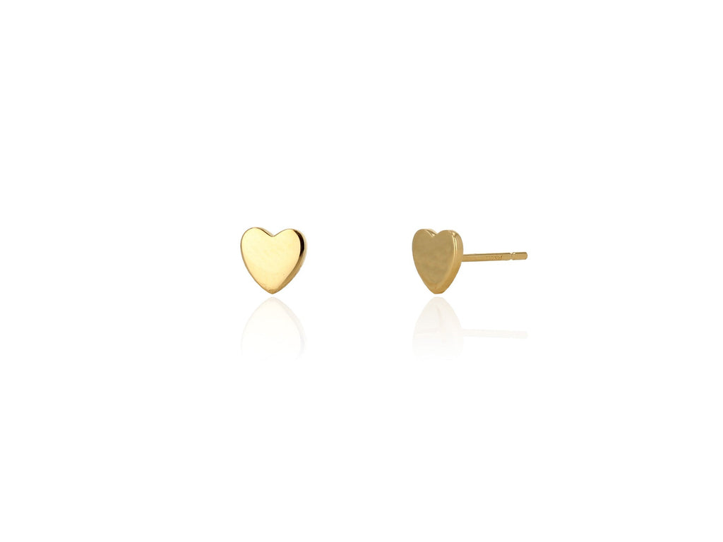 Rachel Reid Mini Gold Heart Earrings