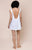 Juliet Dunn Ric Rac Poplin V-Back Mini Dress - White