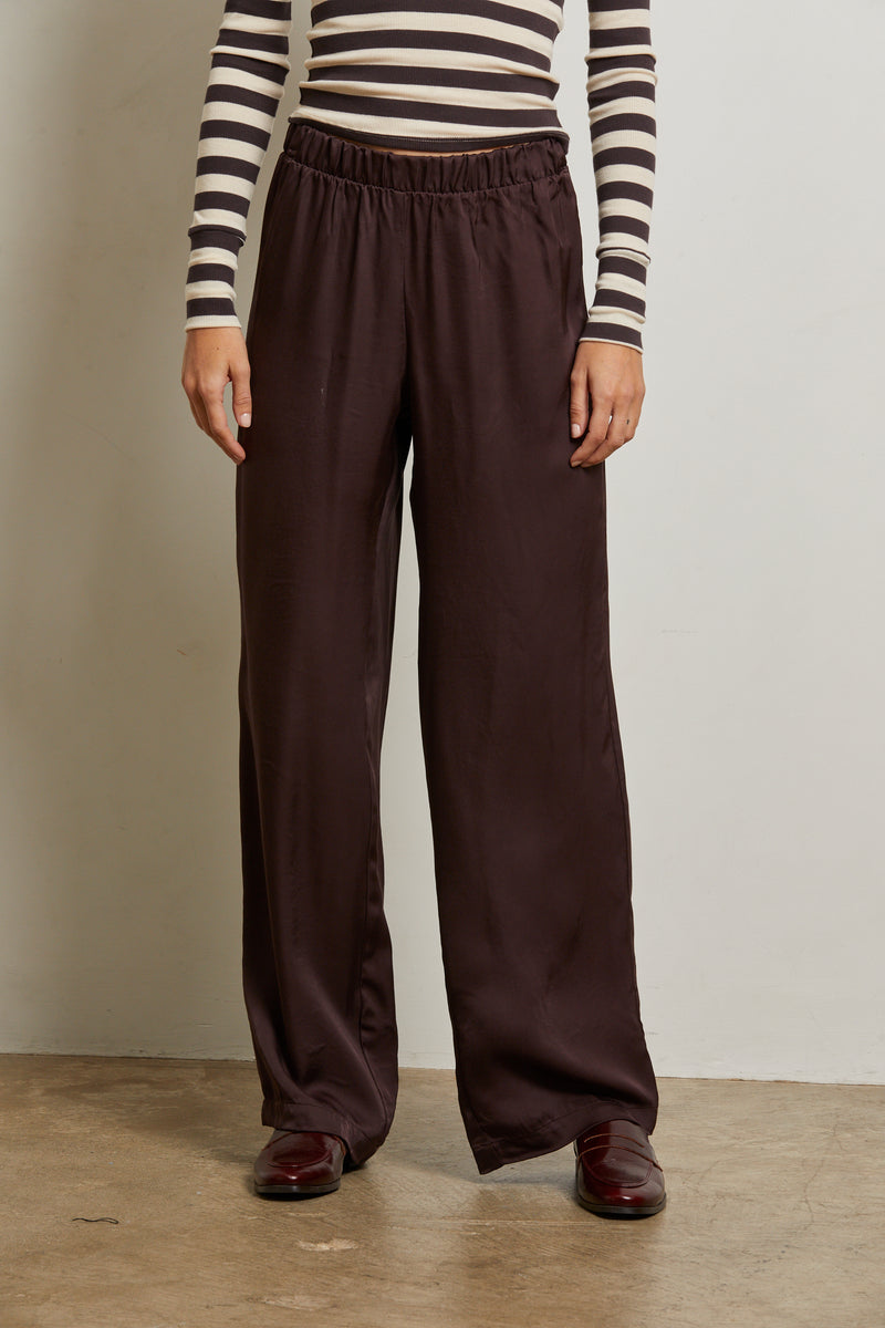 Camille Satin Wide Leg Pant