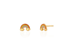 Rachel Reid Mini Rainbow Enamel Stud Earrings