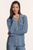 Gisele Printed Long Sleeve PJ Set - Duo Stripe Slate Blue