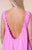 Juliet Dunn Ric Rac Poplin Low Back Mini Dress - Hibiscus
