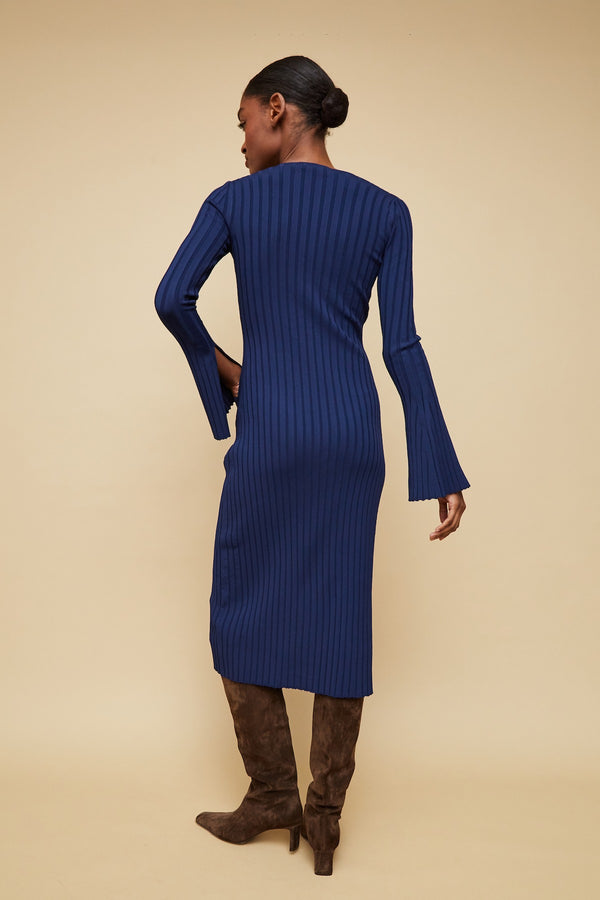 Aron Dress - Navy Knit