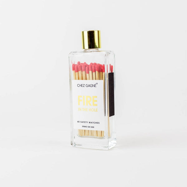 Fire In The Hole Glass Bottle Matches