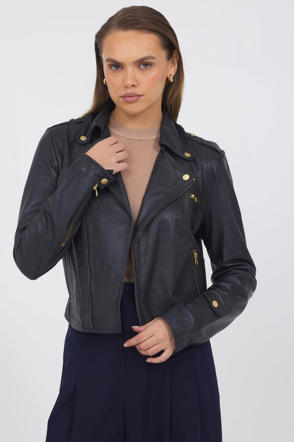 Josey Washed Leather Jacket