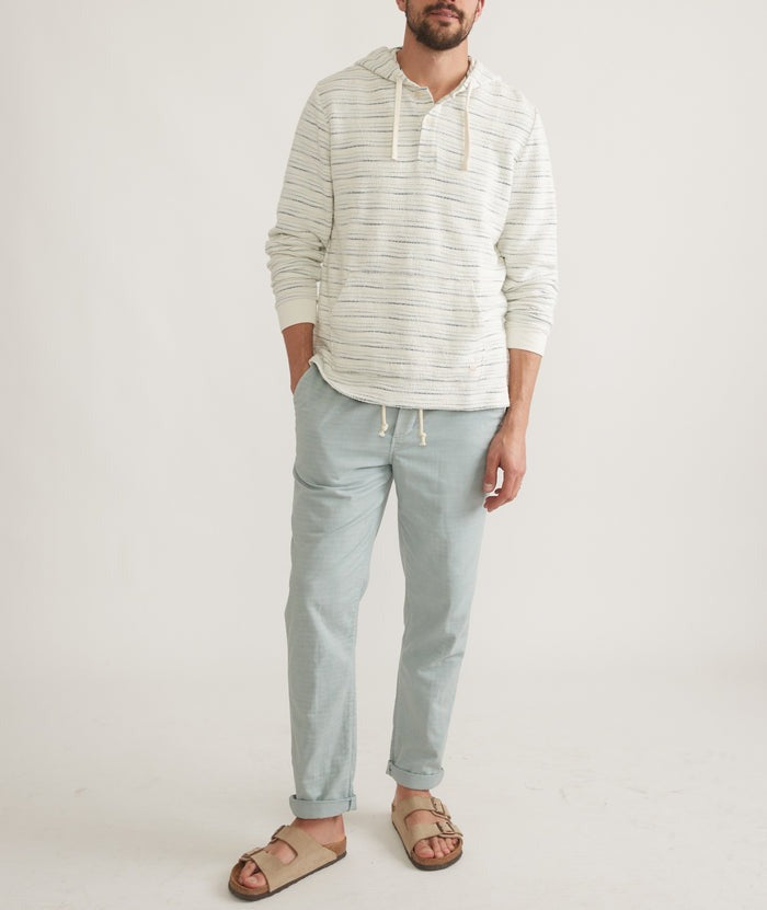 Portola Beach Hoodie - Natural/Blue Stripe