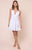 Ric Rac Poplin V-Back Mini Dress - White