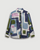 Charlot Printed Cotton Shirt - Raw White, Blue & Khaki