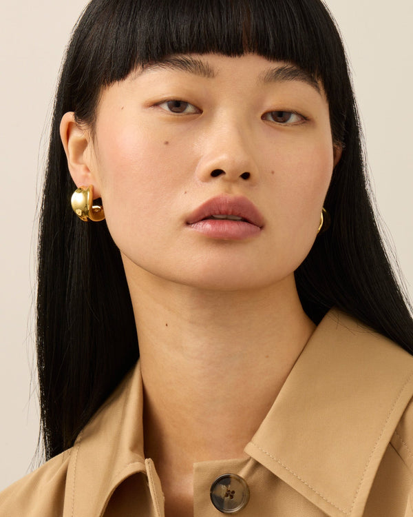 Jenny Bird Chunky Doune Hoops - Gold