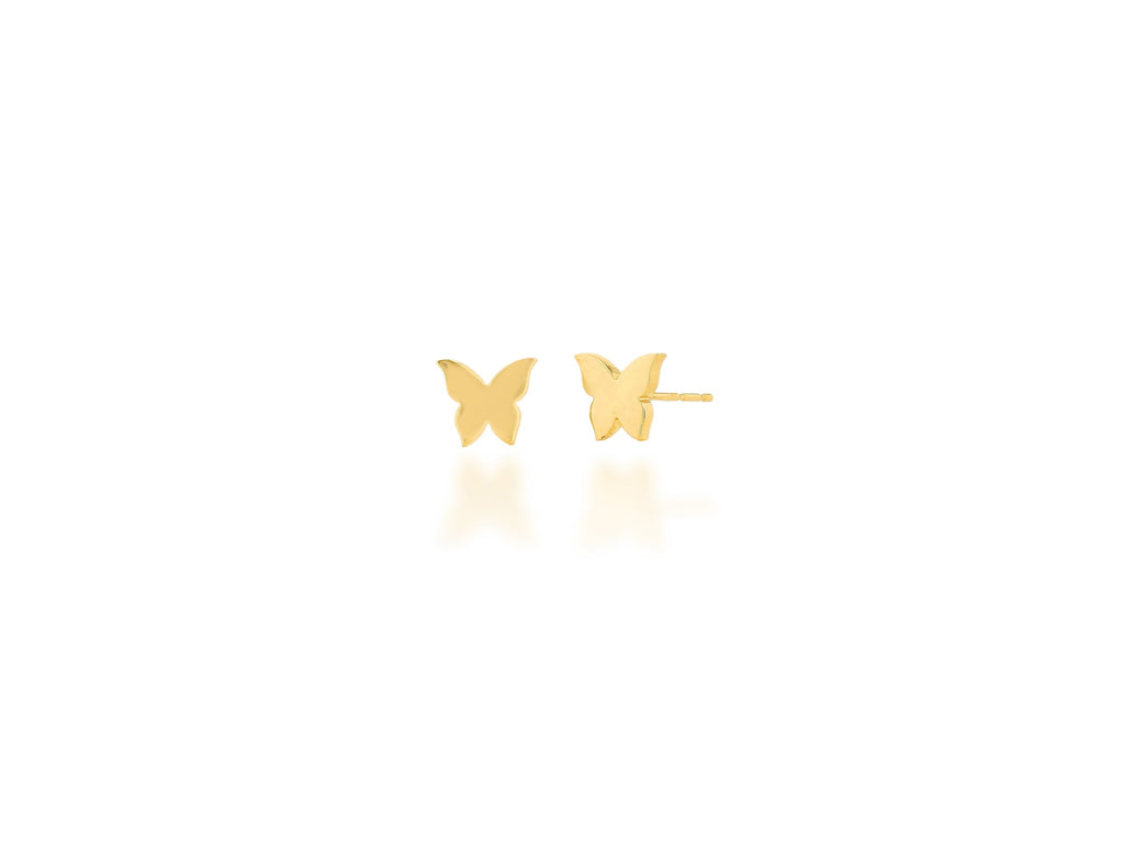 Rachel Reid Mini Gold Butterfly Stud Earrings