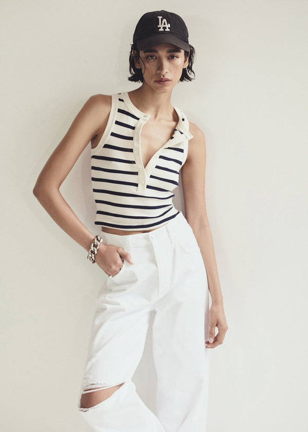 Caralyn Tank - Azure Stripe