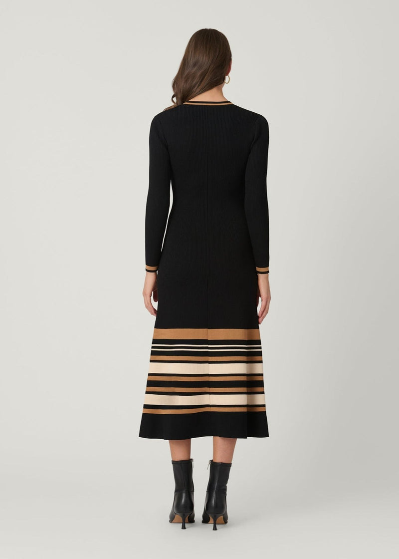 Shoshanna Landon Dress - Jet/Beige/Camel