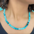 Beaded Opal Necklace - Teal
