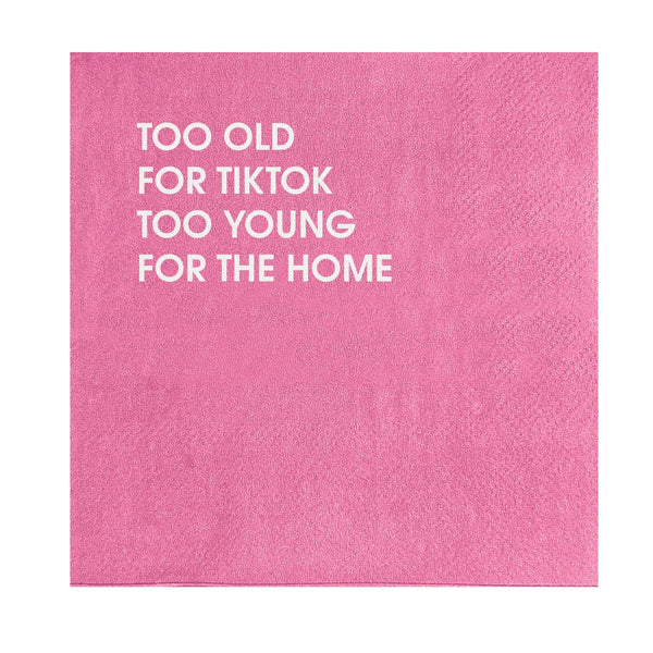 Too Old For TikTok Cocktail Napkins