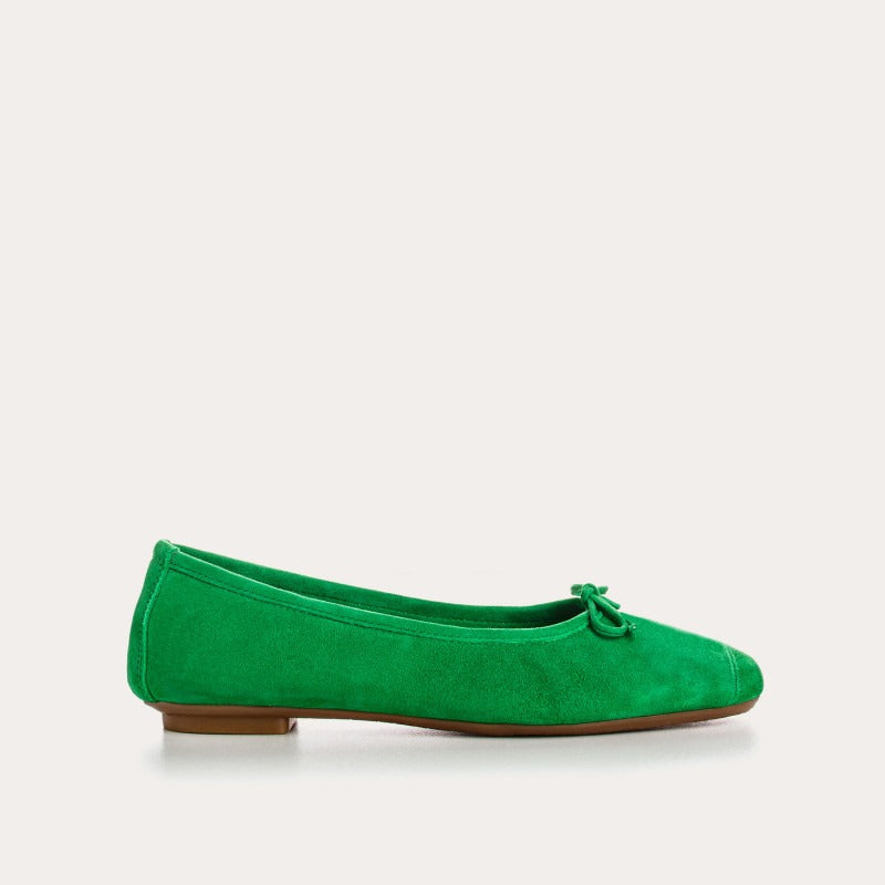 Bright Green Suede