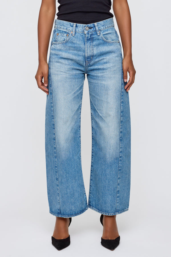 Moussy Bayard Side Line Cocoon Pant - Blue